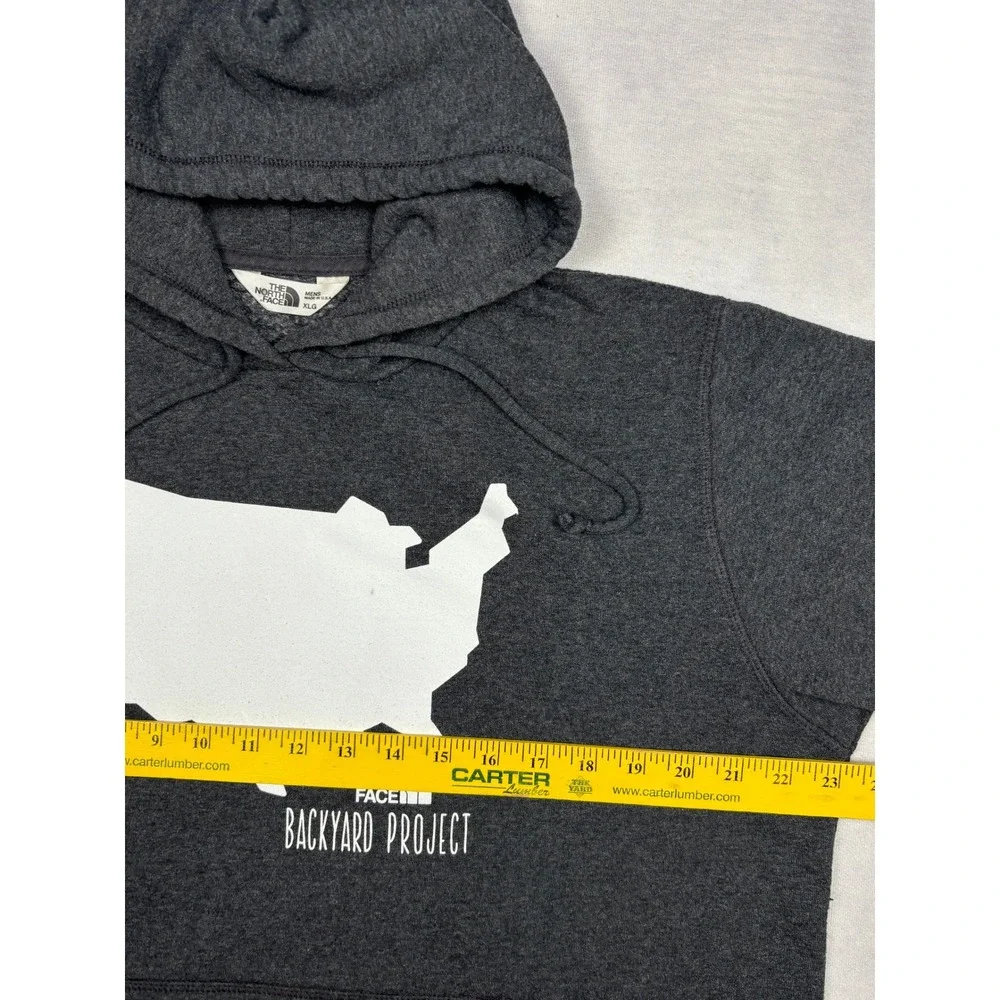 The North Face Backyard Project Hoodie Mens XLG Grey‎ USA Made Sweatshirt CME3